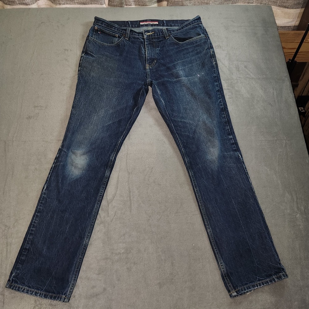 Tommy Jeans‎ Hilfiger Men's Slim Fit Size 36x32 Jeans 100% Cotton Denim